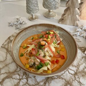 SCAMPI VAN DE CHEF MET VERSE PASTA 6 STUKS